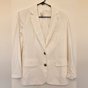 A New Day white linen blazer